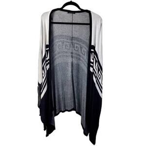 Staccato Geometric Print Cardigan Sweater Open Front Size S/M‎